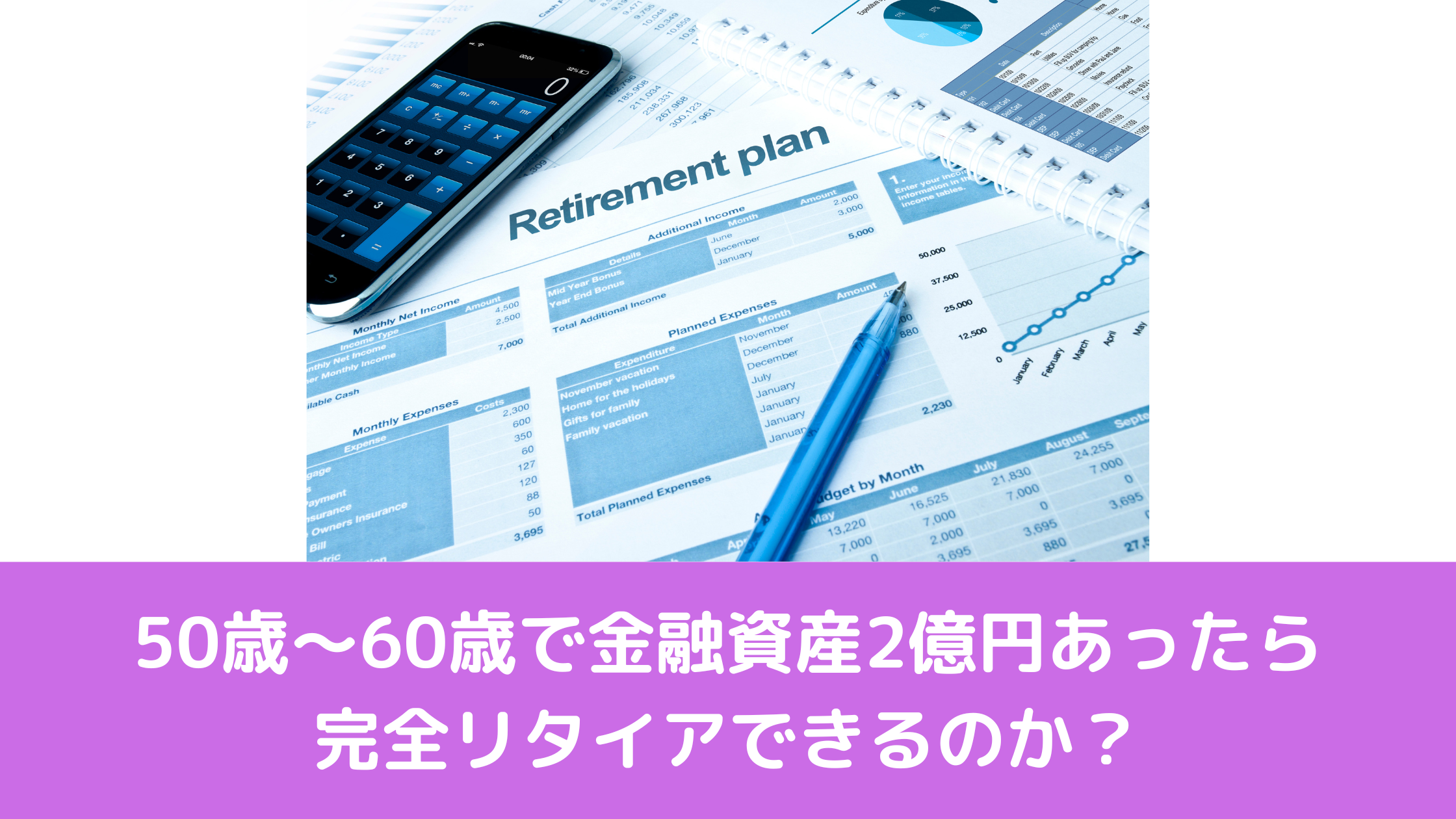 50歳〜60歳で金融資産2億円〜3億円あったら資産運用を行い完全リタイア生活できるのか？ - CAGR／東大卒投資家による資産運用メソッド